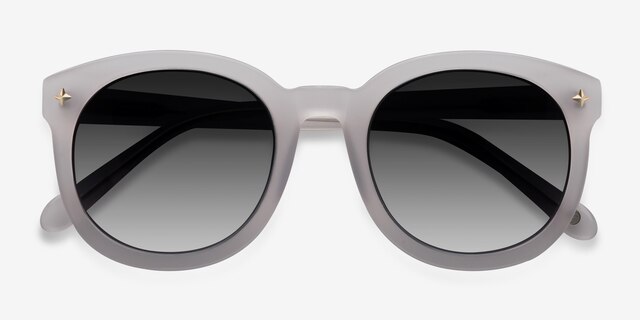 Paige White AcetateSunglass Frames from EyeBuyDirect, Closed View