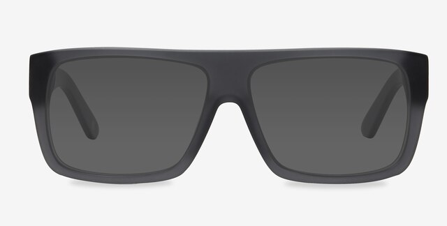 Fresh Matte Gray AcetateSunglass Frames from EyeBuyDirect, Front View