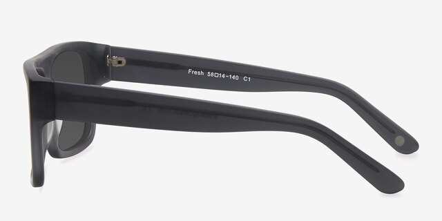 Fresh Matte Gray AcetateSunglass Frames from EyeBuyDirect, Side View