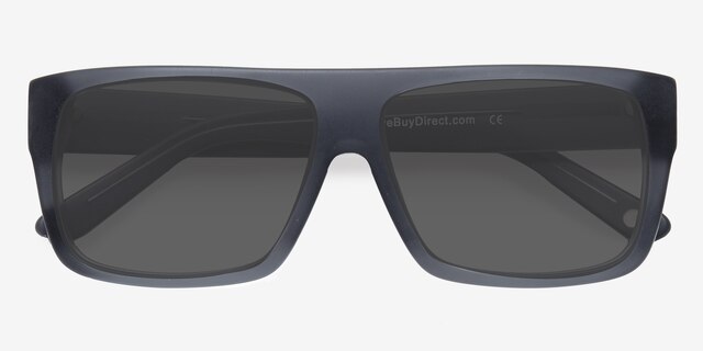 Fresh Matte Gray AcetateSunglass Frames from EyeBuyDirect, Closed View