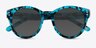 Rome Blue Floral AcetateSunglass Frames from EyeBuyDirect, Closed View