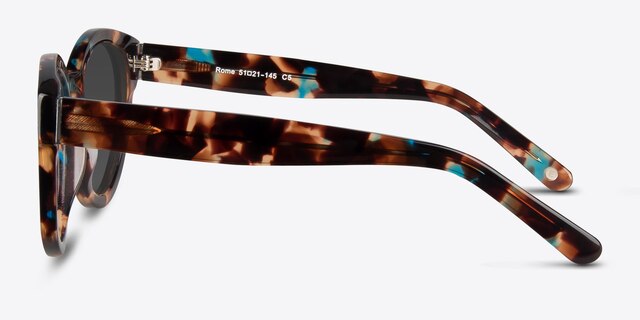 Rome Brown Floral AcetateSunglass Frames from EyeBuyDirect, Side View