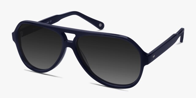 Americana Navy AcetateSunglass Frames from EyeBuyDirect, Angle View