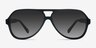 Americana Matte Black AcetateSunglass Frames from EyeBuyDirect, Front View