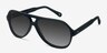 Americana Matte Black AcetateSunglass Frames from EyeBuyDirect, Angle View