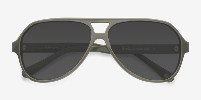 Americana Light Green AcetateSunglass Frames from EyeBuyDirect, Closed View