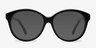 Stella Gris foncé AcétateSoleil de Lunette de vue d'EyeBuyDirect, Vue de Face