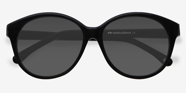 Stella Gris foncé AcétateSoleil de Lunette de vue d'EyeBuyDirect, Vue Rapprochée