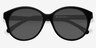 Stella Gris foncé AcétateSoleil de Lunette de vue d'EyeBuyDirect, Vue Rapprochée