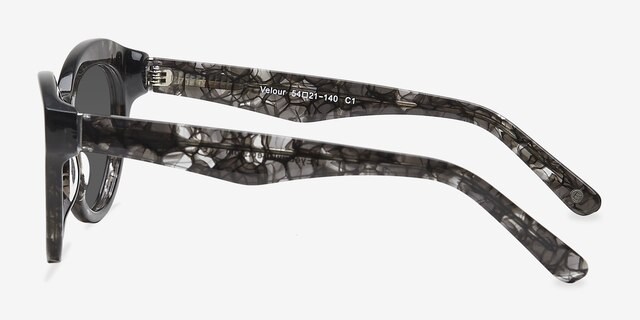 Velour Gray AcetateSunglass Frames from EyeBuyDirect, Side View
