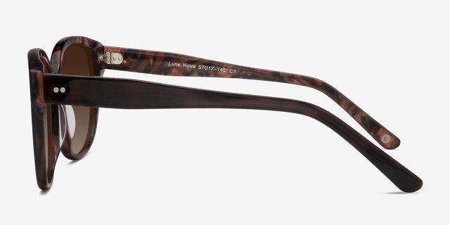 Lune Noire Dark Red AcétateSoleil de Lunette de vue d'EyeBuyDirect, Vue de Côté