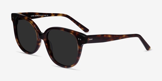 Lune Noire Tortoise AcétateSoleil de Lunette de vue d'EyeBuyDirect, Vue d'Angle
