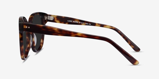 Lune Noire Tortoise AcétateSoleil de Lunette de vue d'EyeBuyDirect, Vue de Côté