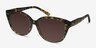 Lune Noire Brown Floral AcétateSoleil de Lunette de vue d'EyeBuyDirect, Vue d'Angle
