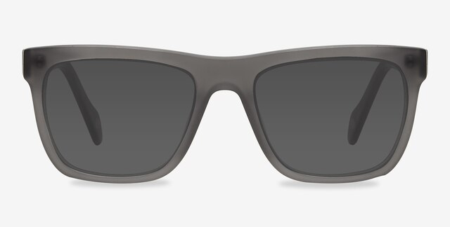 Virtual Matte Gray AcétateSoleil de Lunette de vue d'EyeBuyDirect, Vue de Face