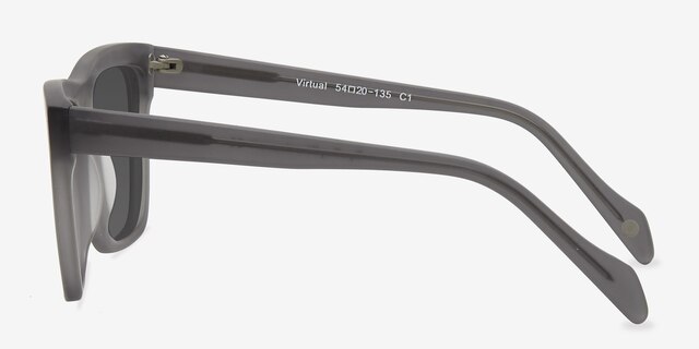 Virtual Matte Gray AcétateSoleil de Lunette de vue d'EyeBuyDirect, Vue de Côté