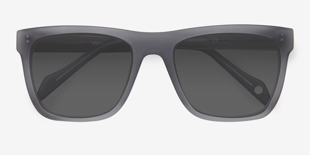 Virtual Matte Gray AcétateSoleil de Lunette de vue d'EyeBuyDirect, Vue Rapprochée