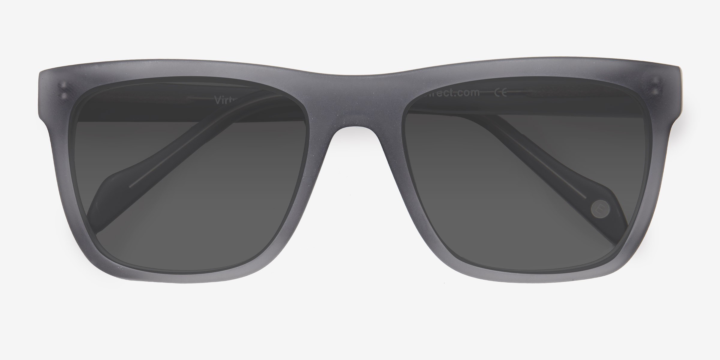 Virtual Square Matte Gray Frame Prescription Sunglasses