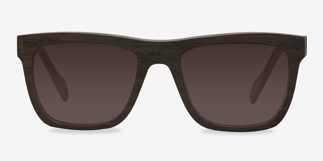 Virtual Brown AcetateSunglass Frames from EyeBuyDirect, Front View
