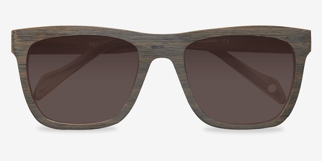 Virtual Brown AcetateSunglass Frames from EyeBuyDirect, Closed View