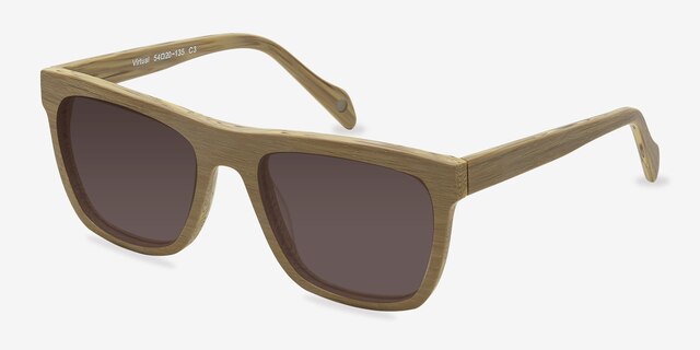 Virtual Yellow AcetateSunglass Frames from EyeBuyDirect, Angle View