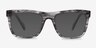 Virtual Gray Strip AcetateSunglass Frames from EyeBuyDirect, Front View
