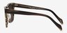 Virtual Brown Strip AcetateSunglass Frames from EyeBuyDirect, Side View