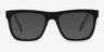Virtual Matte Black AcétateSoleil de Lunette de vue d'EyeBuyDirect, Vue de Face