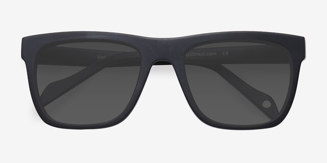 Virtual Matte Black AcétateSoleil de Lunette de vue d'EyeBuyDirect, Vue Rapprochée