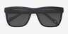 Virtual Matte Black AcétateSoleil de Lunette de vue d'EyeBuyDirect, Vue Rapprochée
