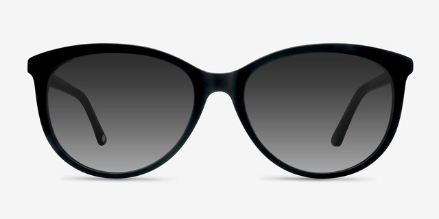 Calypso Black AcétateSoleil de Lunette de vue d'EyeBuyDirect, Vue de Face