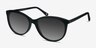 Calypso Black AcétateSoleil de Lunette de vue d'EyeBuyDirect, Vue d'Angle