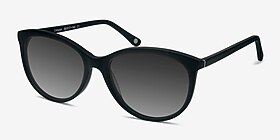 Calypso  Black  Acétate Soleil de Lunette de vue d'EyeBuyDirect, Vue d'Angle