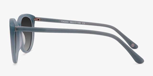 Calypso Blue AcetateSunglass Frames from EyeBuyDirect, Side View