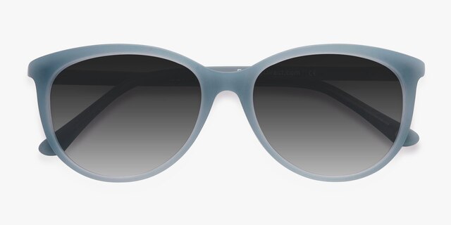 Calypso Blue AcetateSunglass Frames from EyeBuyDirect, Closed View