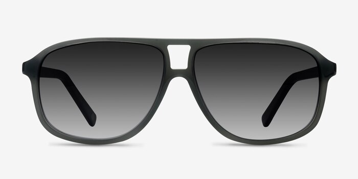 Bart Matte Gray Acétate Soleil de Lunette de vue d'EyeBuyDirect