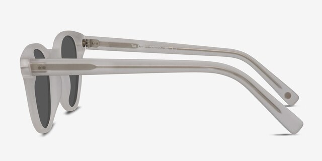 Till Dawn Matte White AcetateSunglass Frames from EyeBuyDirect, Side View