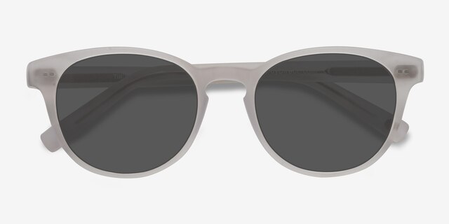 Till Dawn Matte White AcetateSunglass Frames from EyeBuyDirect, Closed View