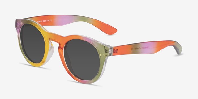 Sunset Yellow PlastiqueSoleil de Lunette de vue d'EyeBuyDirect, Vue d'Angle
