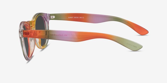 Sunset Yellow PlastiqueSoleil de Lunette de vue d'EyeBuyDirect, Vue de Côté