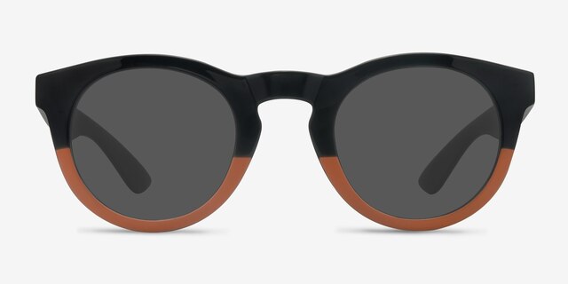 Sunset Black PlasticSunglass Frames from EyeBuyDirect, Front View