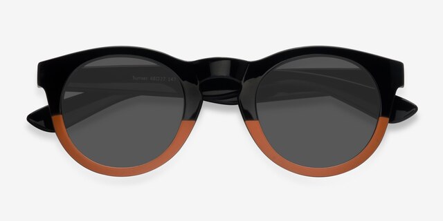 Sunset Black PlasticSunglass Frames from EyeBuyDirect, Closed View