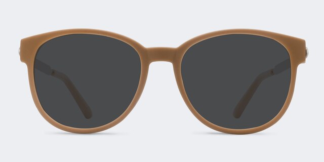Terracotta Matte Orange MetalSunglass Frames from EyeBuyDirect, Front View