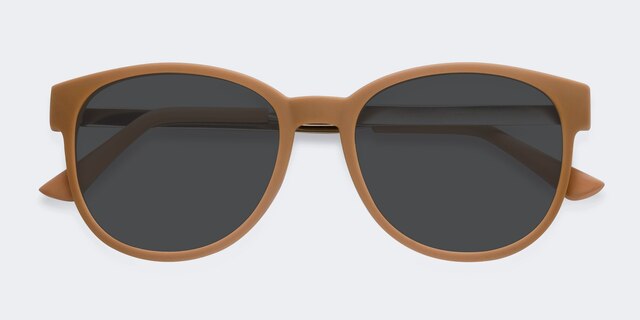 Terracotta Matte Orange MetalSunglass Frames from EyeBuyDirect, Closed View