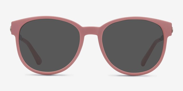 Terracotta Matte Pink PlasticSunglass Frames from EyeBuyDirect, Front View