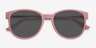 Terracotta Matte Pink PlasticSunglass Frames from EyeBuyDirect, Closed View