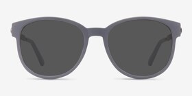 Terracotta Matte Gray Plastic-metal Soleil de Lunette de vue d'EyeBuyDirect, Vue de Face