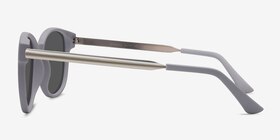 Terracotta Matte Gray Plastic-metal Soleil de Lunette de vue d'EyeBuyDirect, Vue de Côté