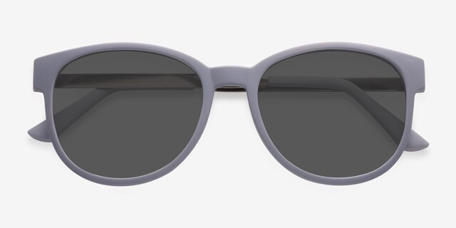 Terracotta Matte Gray Plastic-metalSunglass Frames from EyeBuyDirect, Closed View