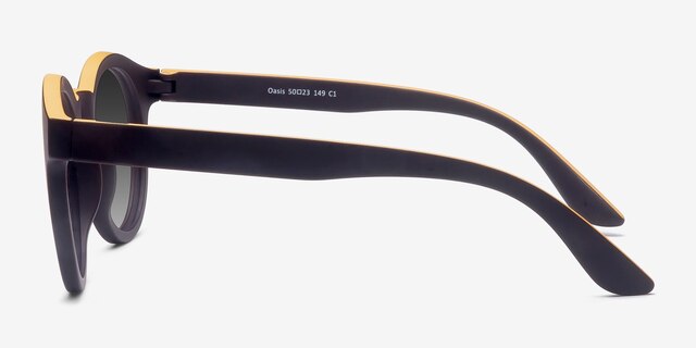Oasis Matte Coffee PlasticSunglass Frames from EyeBuyDirect, Side View